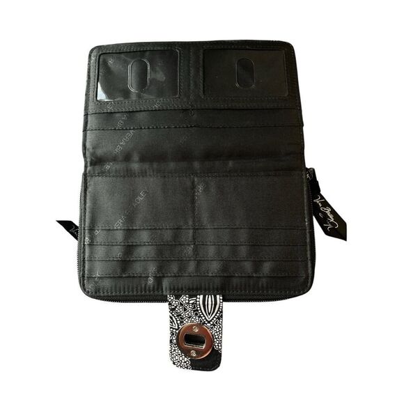 Vera Bradley Turnlock Wallet in Blanco Bouquet - Picture 3 of 5